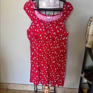 No Boundaries Red Floral Dress